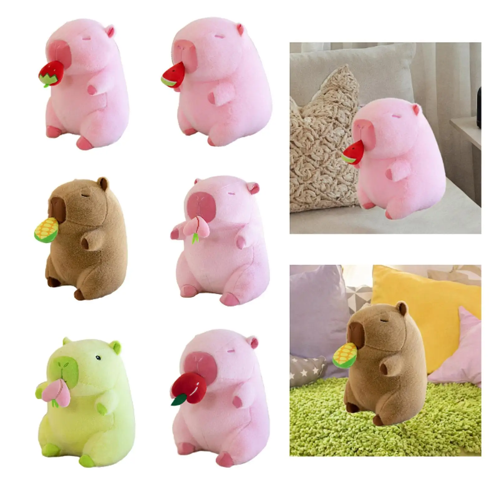 Cute Capybara Stuffed Animal Soft Home Decoration Capybara Stuffed Toy for Children Teens Family Boys Girls Birthday Gifts