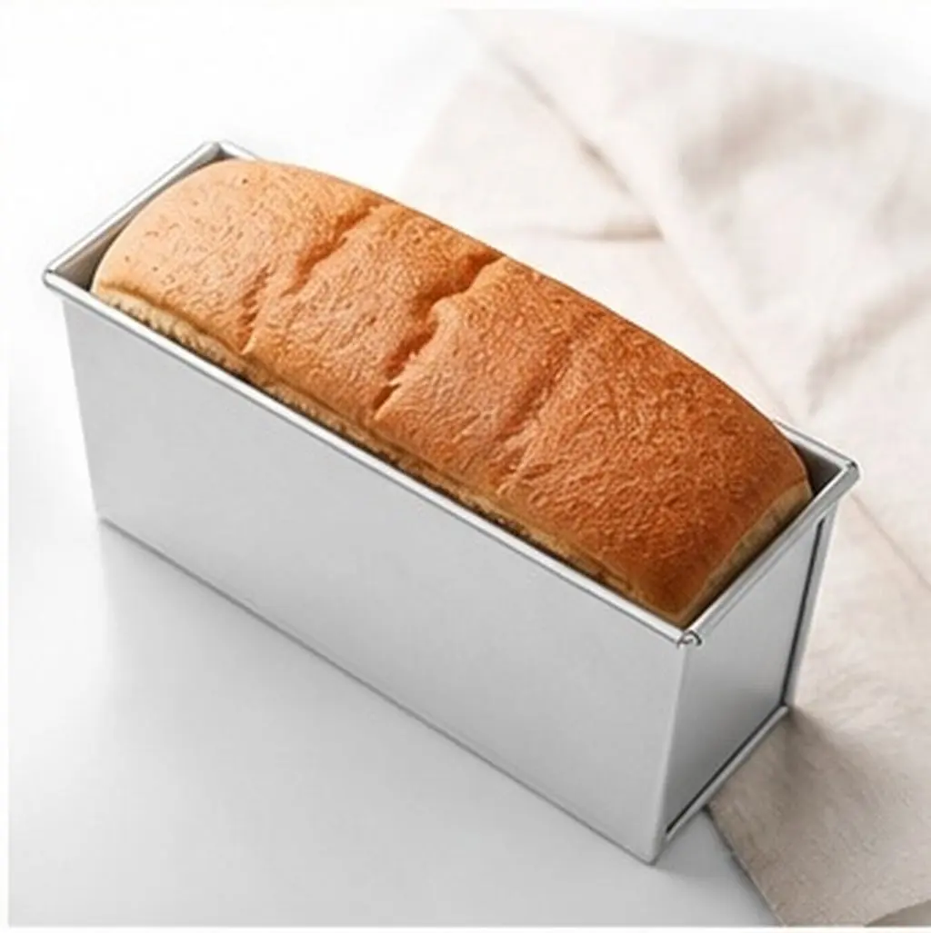 Fast Heat Conduction Loaf Pan with Sliding Lid Aluminum Toast Mold Non-Stick Baking Loaf Tin for French Bread Whole Wheat Toast
