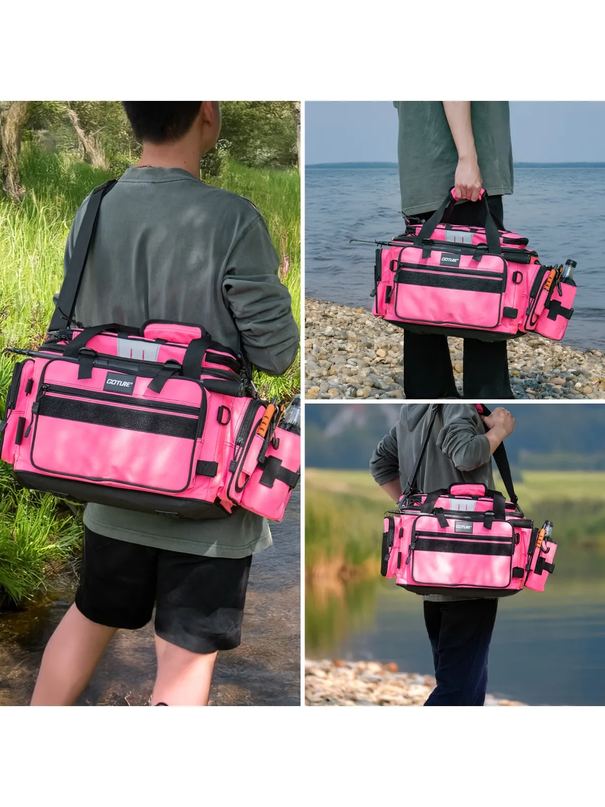 AliExpress Goture 53*30*29 Outdoor Waterproof Fishing Bag Cycling Sports Storage Shoulder Bag Large Capacity Hunting Tactical Soft Bag