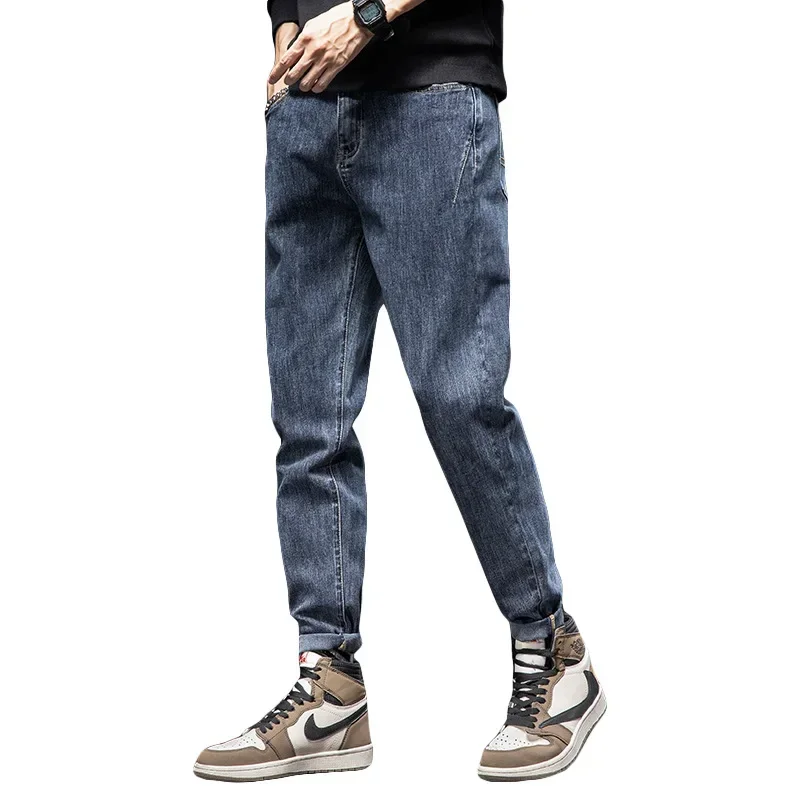 

Men's Jeans Men's Loose Elastic Youth New Fall Pants Can Be Worn Four Seasons Adult Gentleman Leisure Comfort High Quality New