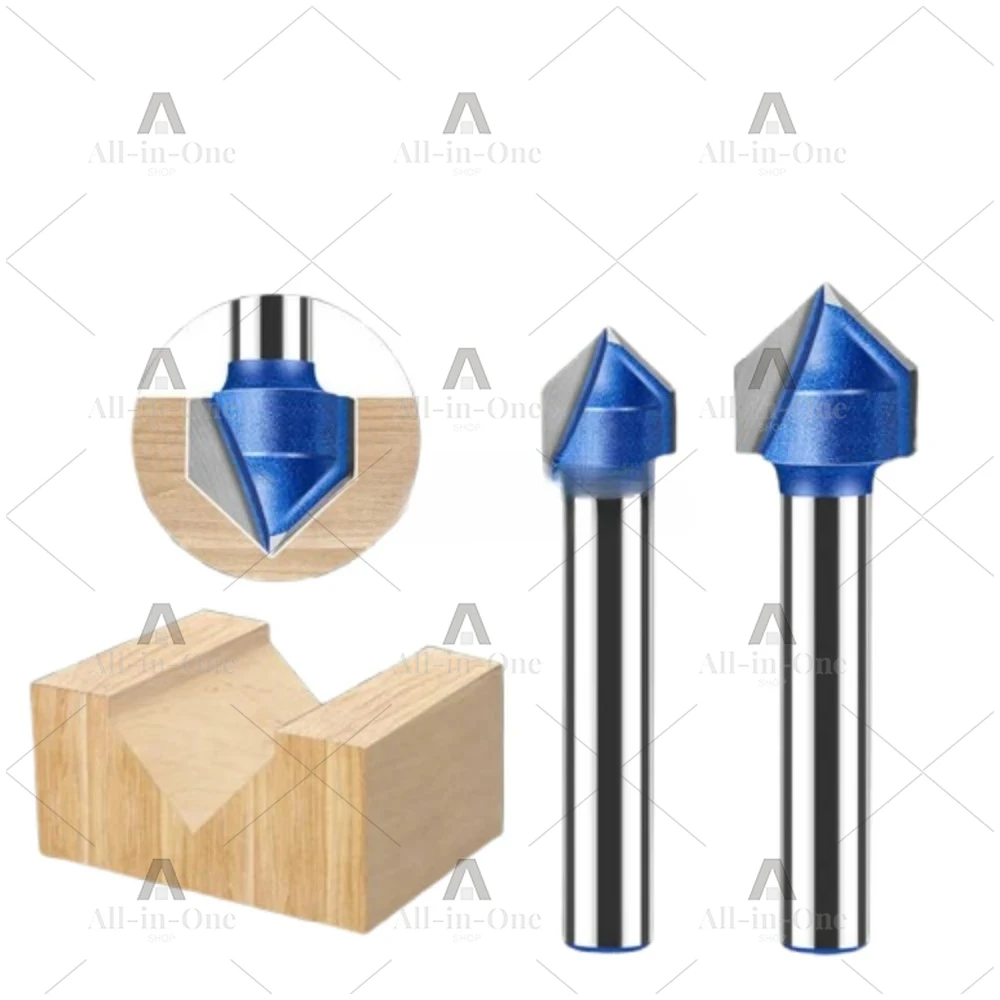 5個セット-6mm-635mm-8mm-シャンク彫刻フライスカッター-90-108-135度-v字型ルータービット-acp-アクリル-mdf-pvc-木材用