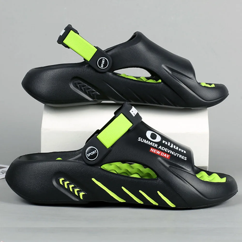 Comwarm, nuevas sandalias de suela gruesa para hombre, zapatillas de masaje para interiores y exteriores para hombre, chanclas de playa informales, zapatillas deportivas de moda para hombre de talla grande