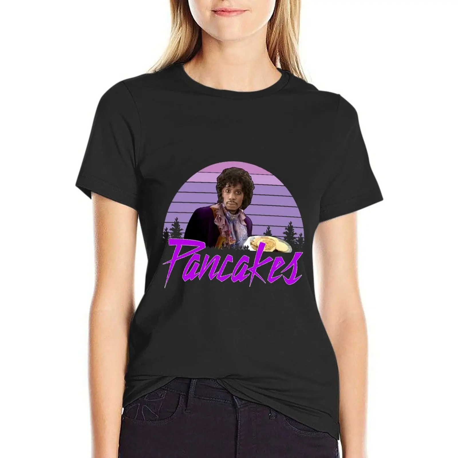 

Pancakes Dave Chappelle Prince Chappelle's Show T-Shirt summer tops anime sublime quick drying Women's cotton t-shirt