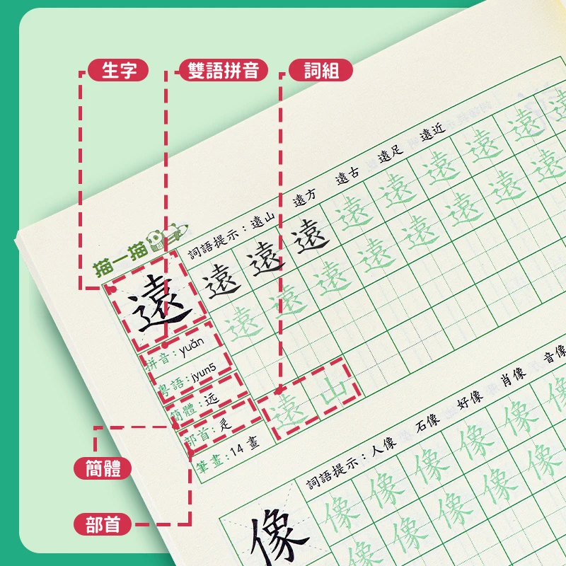 Cahier de pratique de l'écriture chinoise traditionnelle pour les élèves du primaire de Hong Kong (1ère à 6ème année): améliorez le contrôle du stylo