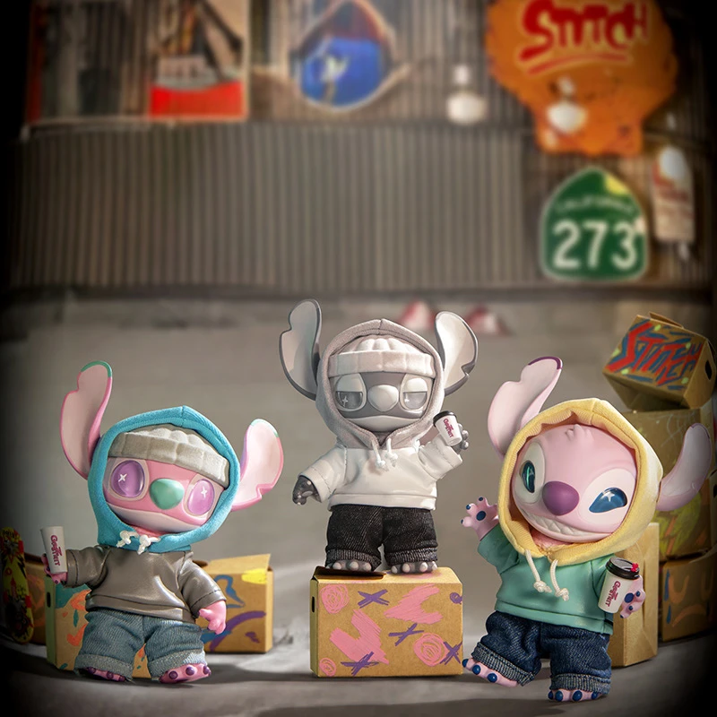 Boîte aveugle originale Disney Stitch Gen Z Street Series, poupée, pendentif de sac mignon, jouet tendance, boîte mystère, cadeau personnalisé