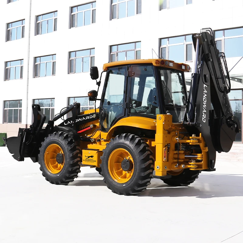 Customized 4x4X4 Tractor Backhoe Loader LW388H Small Backhoe Loader High Efficiency CE EPA Diesel Mini Backhoe Wheel Loader Pric