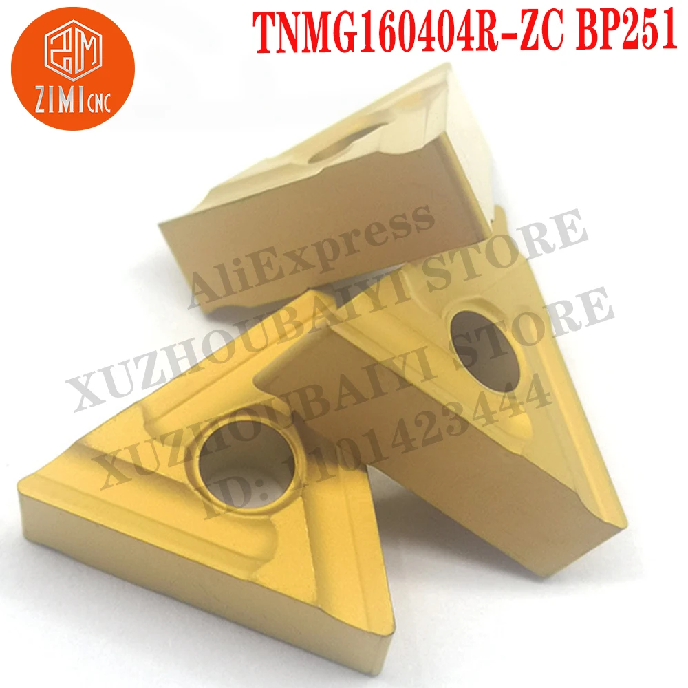 TNMG160404R-ZC BP251 TNMG 160404R Carbide insert Turning Tools CNC Tool Lathe cutter Tools turning blades mechanical metal lathe