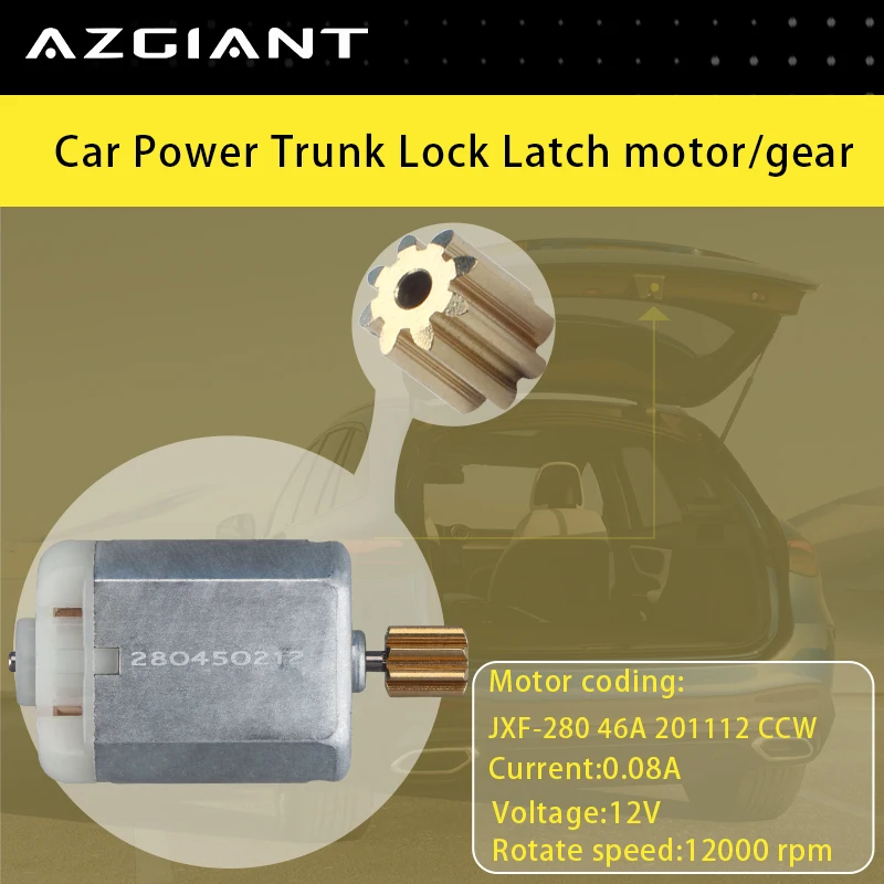 

Azgiant Car Electric Tail Tailgate Lower Trunk Lock Block Motor 8 Teeth Gear For 2008-2012 Abarth 500 Cabriolet Auto Accessoires