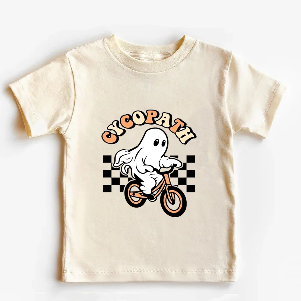 Let's Go Ghost Toddler Shirt Fall Retro Kids Shirts Cute Pumpkin Natural Toddler Tee Kids Halloween TShirt Cute Fall Toddler Top