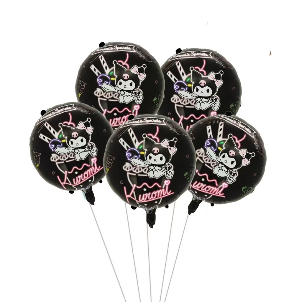 5 SZT. Balony lateksowe Kuromi Melody Minnie Kolorowe Dekoracje na przyjęcie urodzinowe dla dzieci Baby Shower Globos Hello Kitty Balon Zabawka — zdjęcie 3