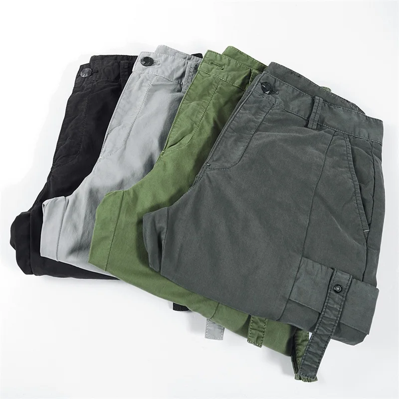 2023 Sommer neue Männer Cargo Shorts Baumwolle lose solide lässige gerade Mode Outdoor-Sport Gym Jogger kurze Cargo hose für Männer