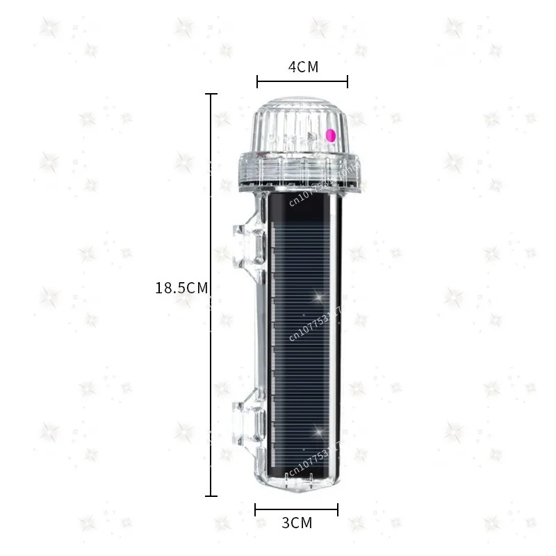 Marine signal light, navigation beacon waterproof flash LED warning light, sun power supply