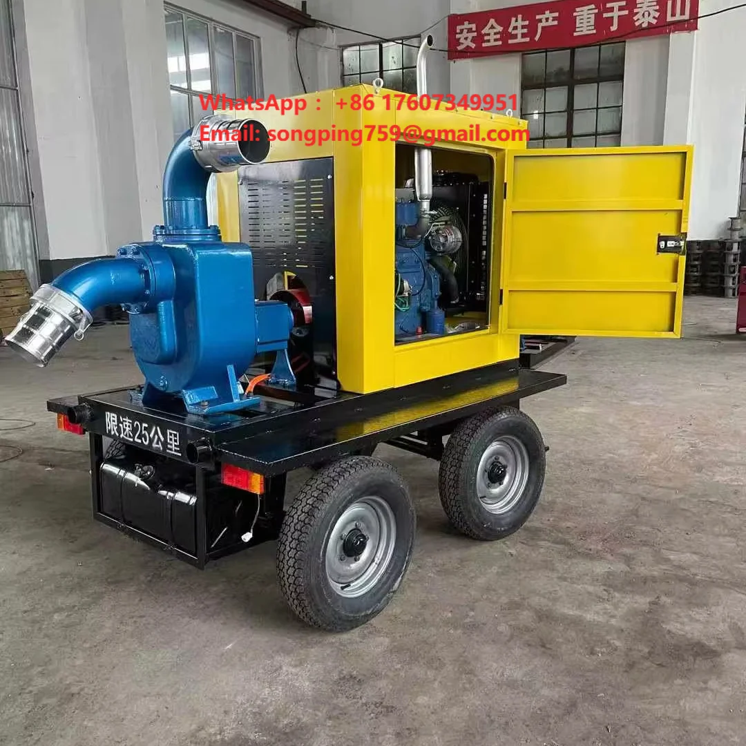 High Pressure Dieel Water Pump Stainless Steel Trailer Self Priming Centrifugal Accessory for Marine Liquid Made Brass Rubber