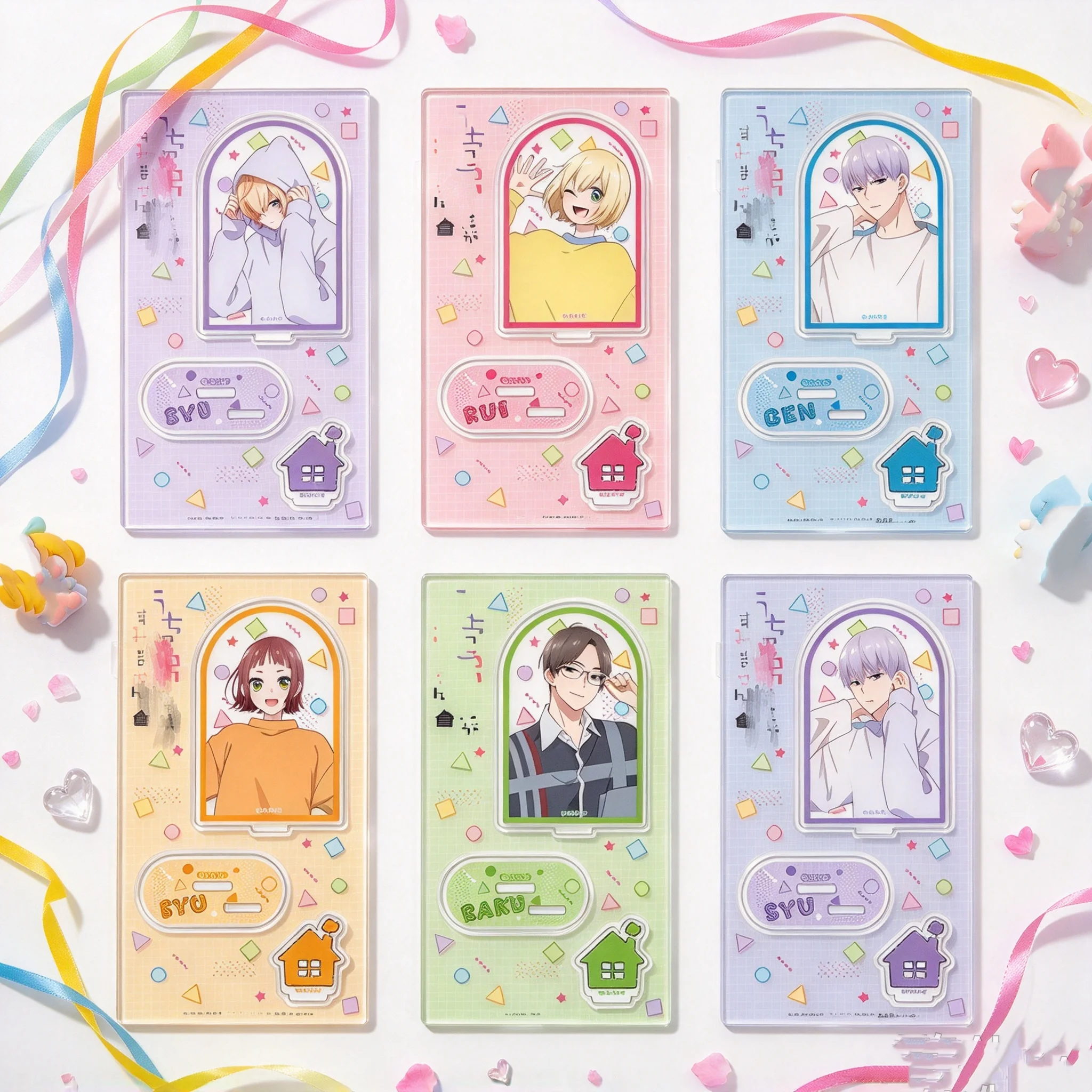Please Excuse My Younger Brothers 15CM Cartoon Acrylic Stand Figure Keychain Ito Narita,Gen Narita,Raku Narita Desktop Ornament