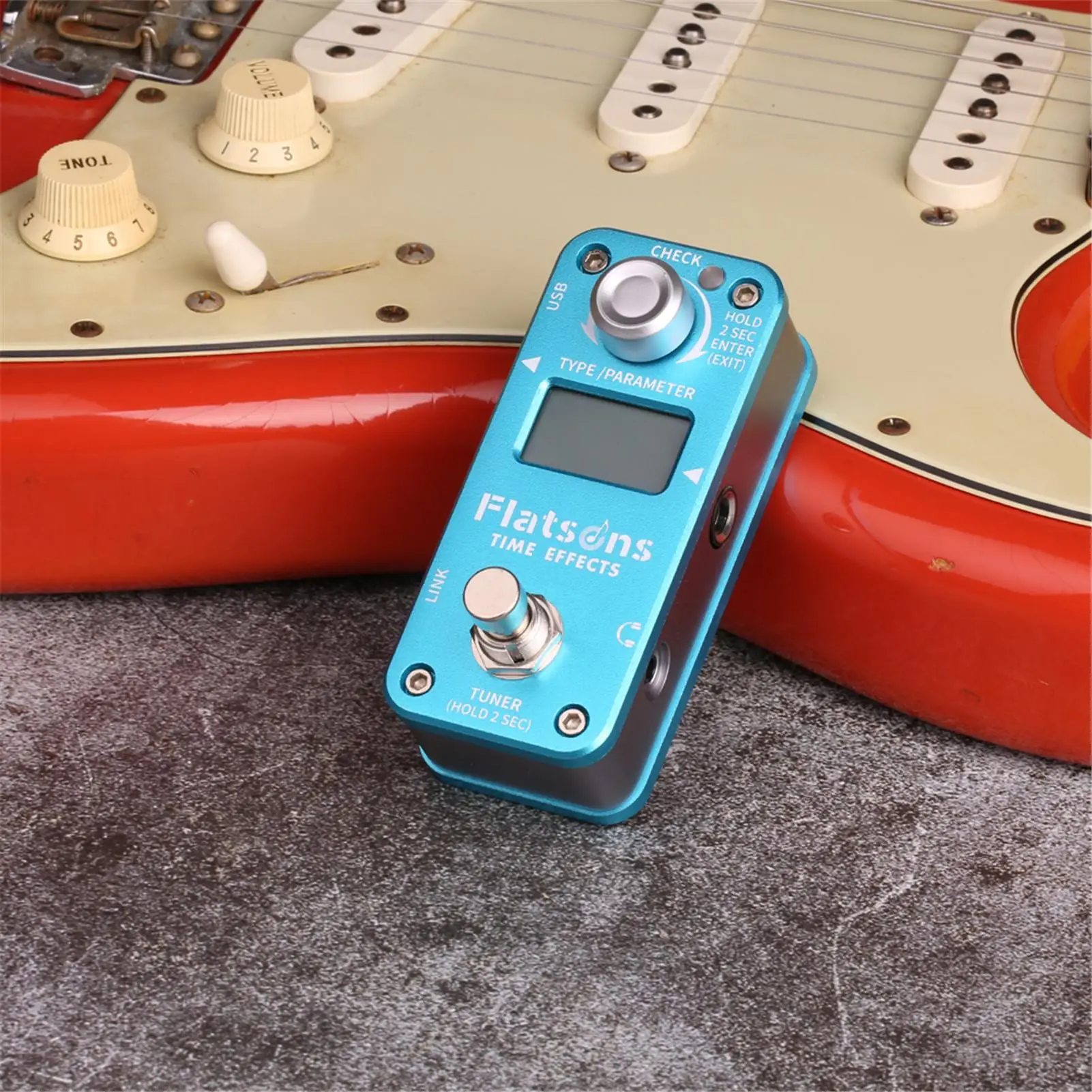 Multi Effects Pedal Multifunctional Analog Delay Reverb Hall Spring Room Electric Guitar Tuner USB Charging LED Indicator