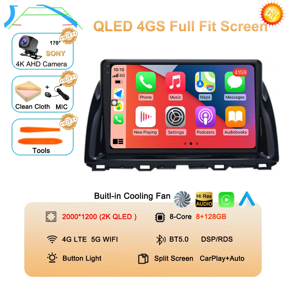 Android 16 Auto autoradio voor Mazda CX5 CX-5 CX 5 2012 - 2015 Multimedia Videospeler Navigatie stereo GPS Carplay 360 Camera