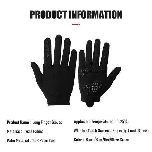 Imagen 2 del producto ThinkRider guantes de ciclismo a prueba de viento bicicleta pantalla táctil montar MTB bicicleta guante térmico cálido motocicleta invierno otoño bicicleta