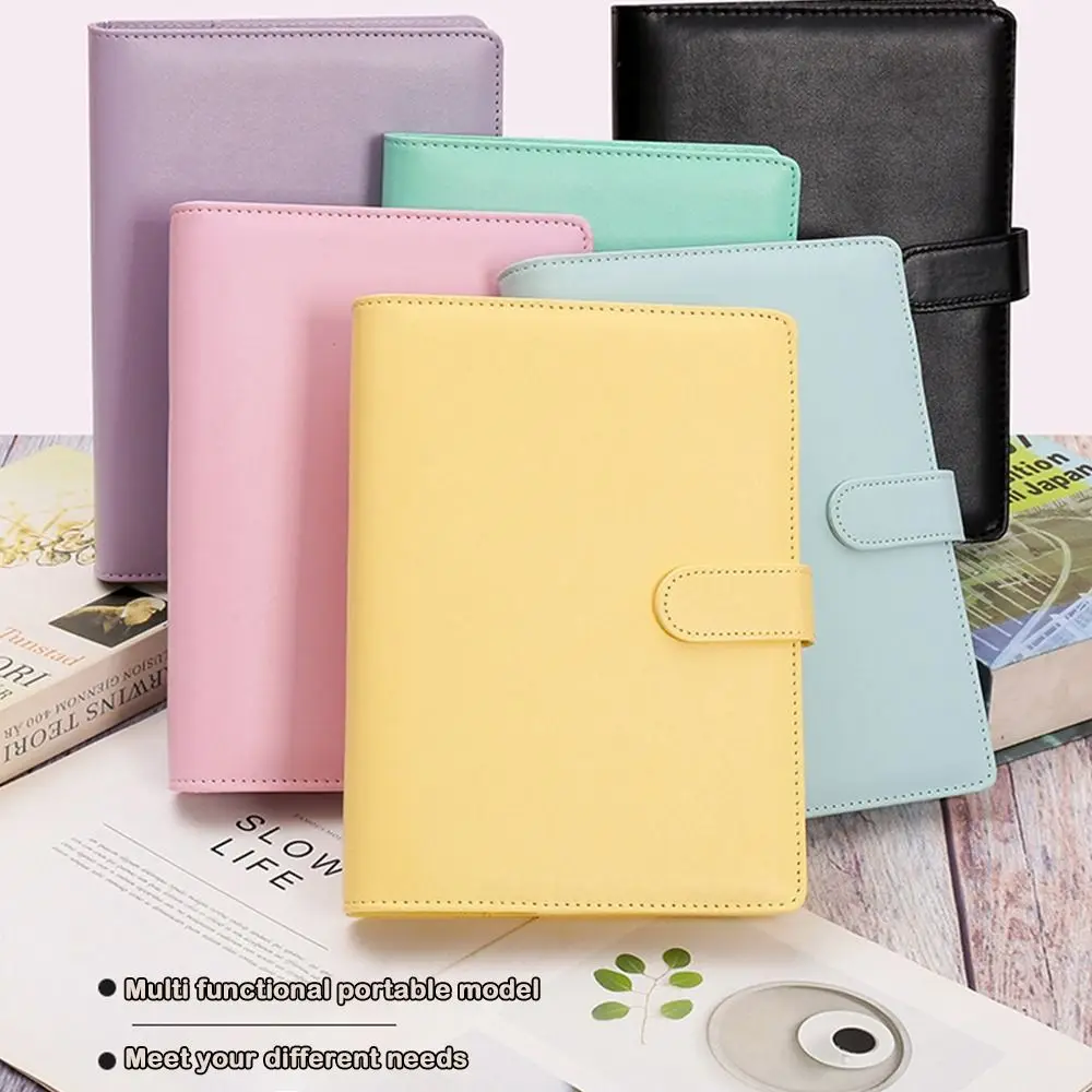 Gift Candy Color A5 Notebook Shell Detachable Large Capacity Folder Soft Shell Non-punchable Portable File Organizer