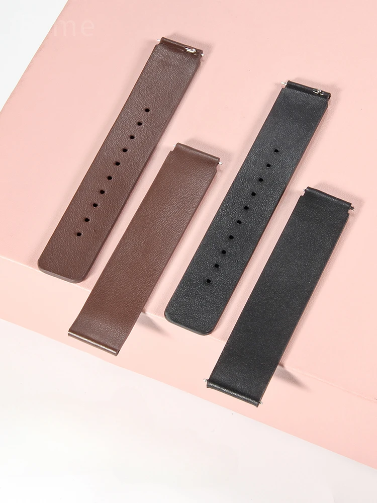 Pulseira de relógio inteligente de couro genuíno, pulseira de couro comercial, pulseira de liberação rápida para Huawei B3, B6, B7, B5 Caramelo