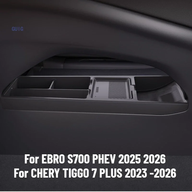 For EBRO S700 PHEV TIGGO 7 PLUS 2026 2025 2024 Edition Center Console Storage Box Car Central Lower Layer Tray Divider Organizer