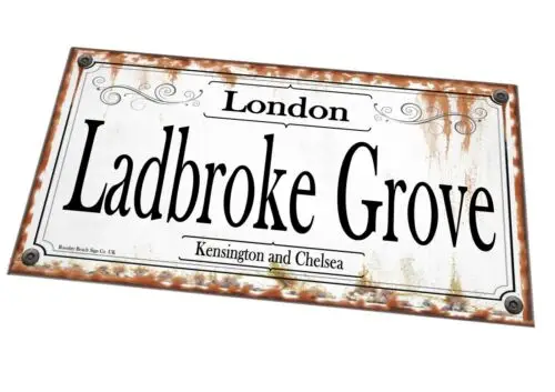 Ladbroke Grove 런던 빈티지 간판, 레트로 스타일 금속 간판, 빈티지 스타일 간판  Best5