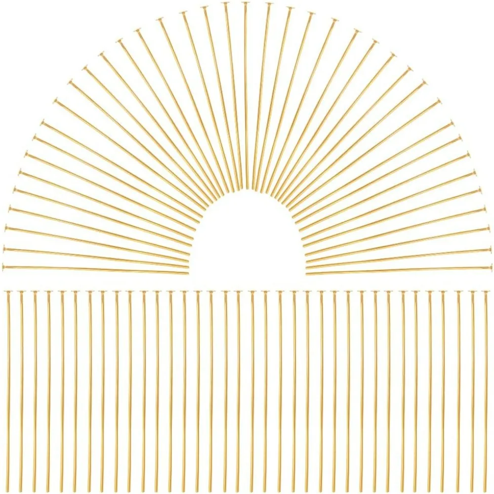 

1 коробка, 600 шт., тонкие прямые булавки, шитье, золотые булавки с плоской головкой, длинная плоская шпилька 30 мм, объемные ювелирные изделия для изготовления ювелирных изделий