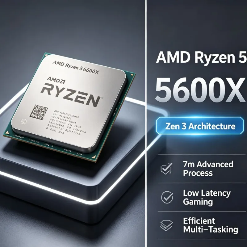 R5 5600X Unlocked Desktop Processor Zen3 AM4 Socket Chip For Streaming 3A Game Computer Assembly
