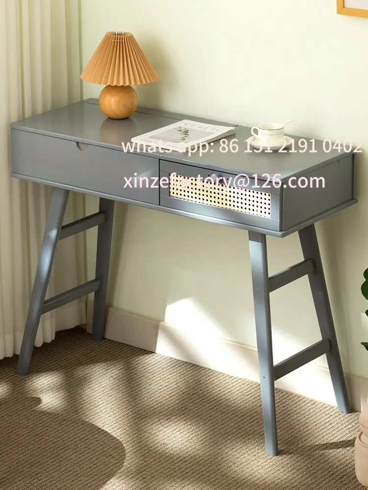 Customizable modern minimalist bedroom dresser, integrated small vanity mirror desk cabinet