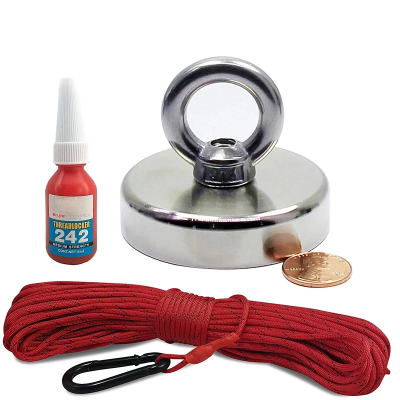 Salvage Fishing Magnet Rope Suitable for Powerful Neodymium Search Magnet Insurance Rope with Carabiner Dia 4/6/8mm x 10/20/30M image 6