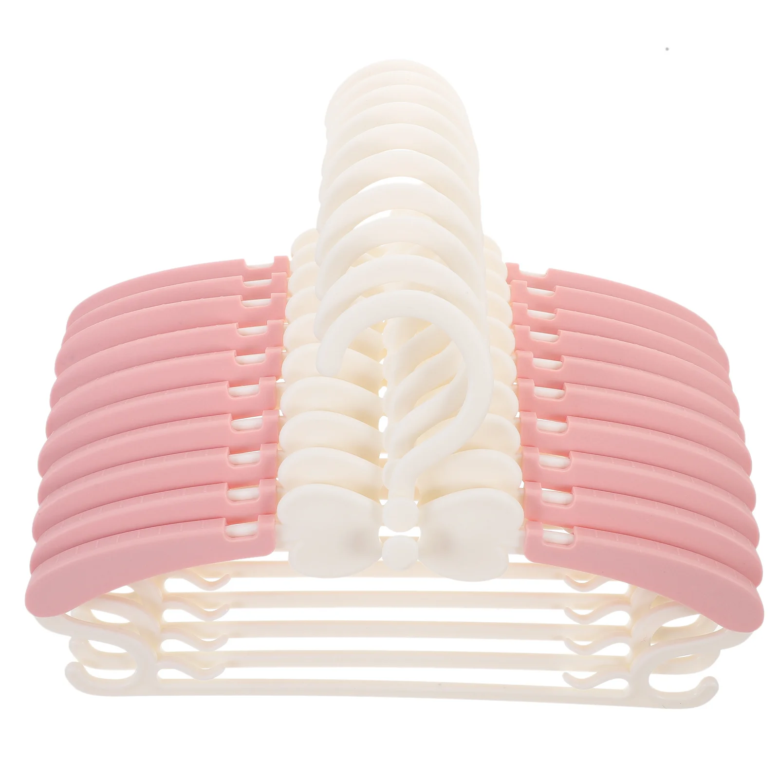 

10Pcs Children Hanger PP Plastic Baby Clothes Hangers Telescopic Design Safe Non-Deformable Kids Clothes Drying Rack