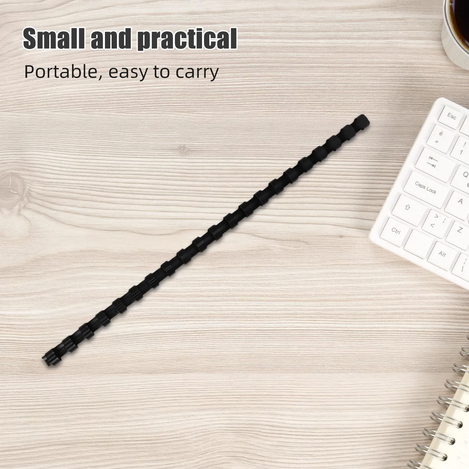 100pcs-plastic-comb-binding-spines-black-secure-document-storage-for-notebook-maker-spiral-coils-flexible