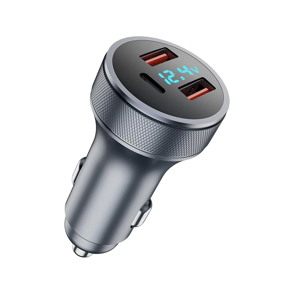 Black Convenient USB Car Recharger - Durable And Affordable Car Adapter For On--Road Charging Compact Cigarette Lighter