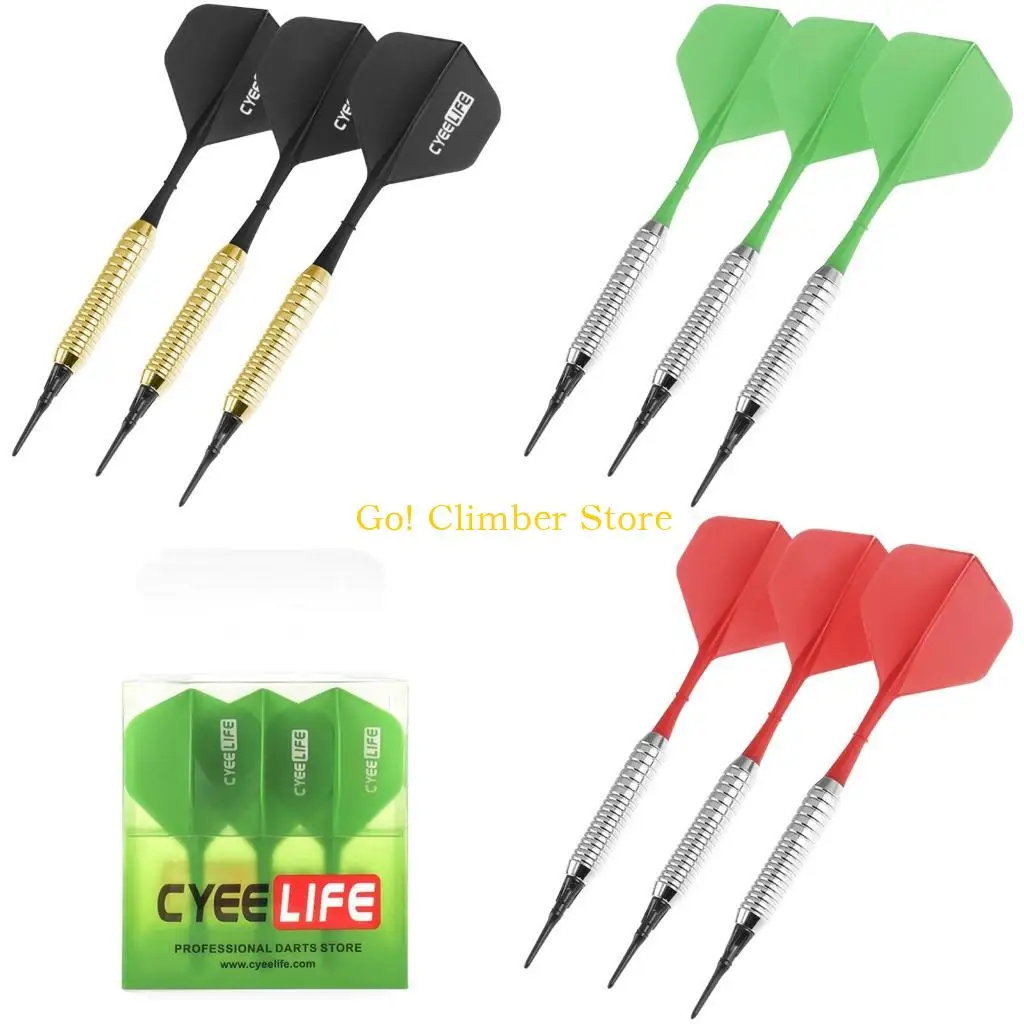 

Q84C 3PCS 17G Soft Tip Darts Sports Entertainment Copper Body Нейлон Plage Flight