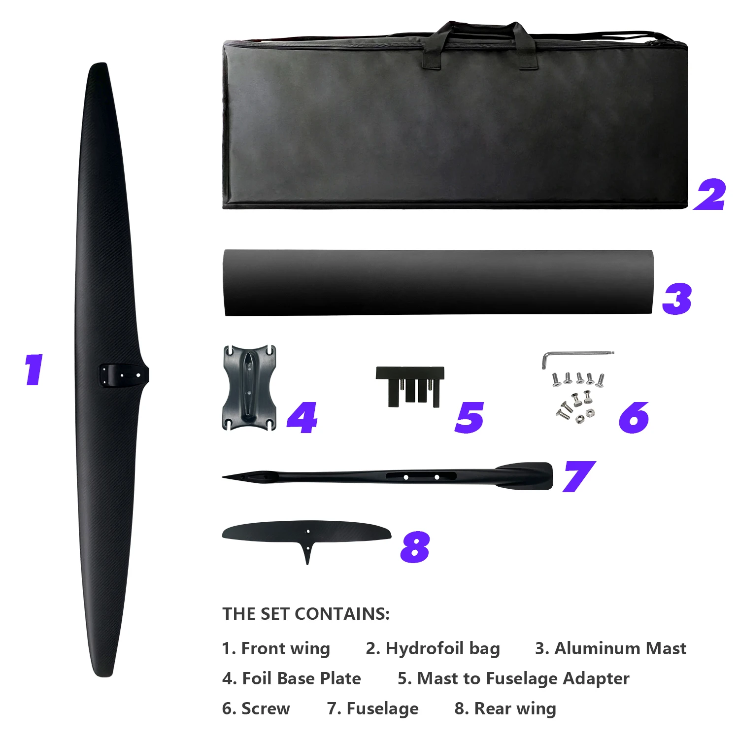 لوح ركوب الأمواج Hydrofoil للجنسين ART1401 تصميم جديد 1611 مربع سم لركوب الأمواج في المحيط #5