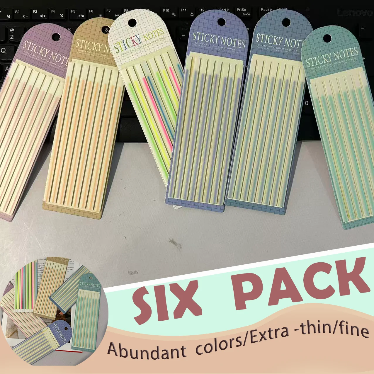 

Six packs Stickers Notes Transparent BookMarkers Index Tabs Flags Stationery Tabs Memo Pad Kawaii School Office Supplies