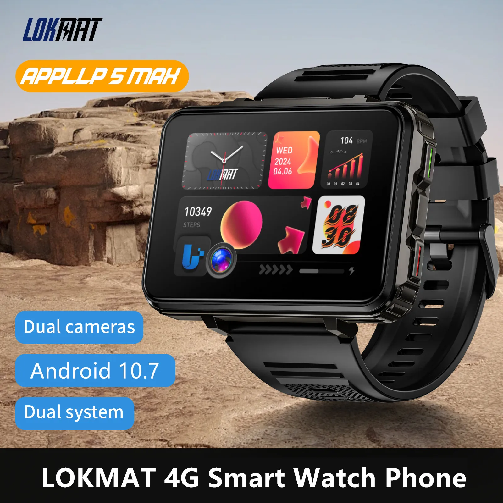 LOKMAT APPLLP 5 MAX 4G Android Smartwatch
