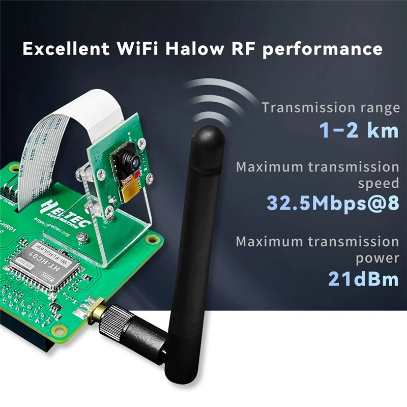 -A14E H ELTEC 자동화 Wifi Halow 모듈 Pi-Camlow For Raspberry Pi HAT 5MP 카메라 32.5Mbps 고속 데이터 전송 메쉬 Netw