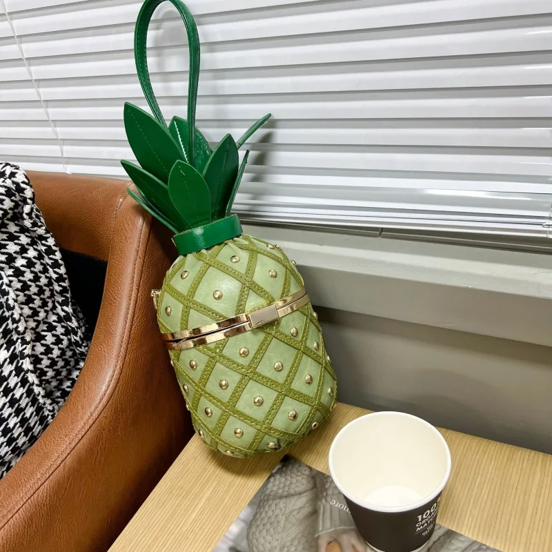 Designer Handbag Personalized Pineapple Bag Single Shoulder Chain Crossbody Bucket Bag Rivet Small Party Bolso Fiesta