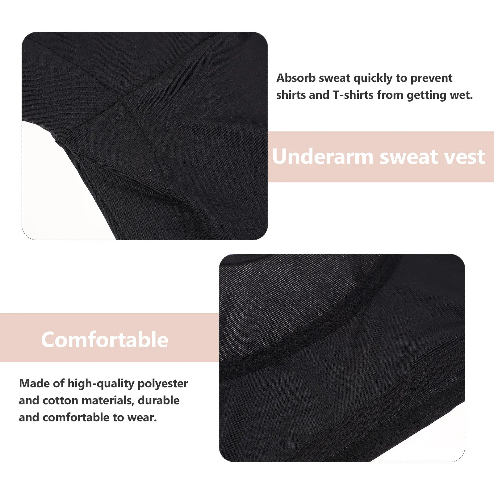 

Underarm Sweat Vest Women Breathable Sweat Absorbent Shield For Running Jogging Exercise Armpit Guard Reusable Cotton Polyester