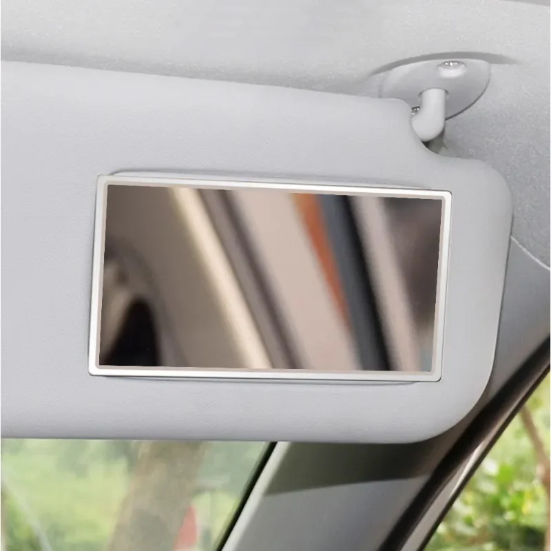 Portable Stainless Steel Sun Visor Mirror Auto Sun-Shading Visor Car Interior Car Makeup Mirror Rearview Mirror Auto Supplies