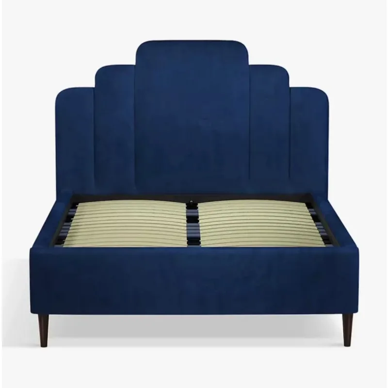 French simple master bedroom fabric retro high-end atmospheric solid wood double bed