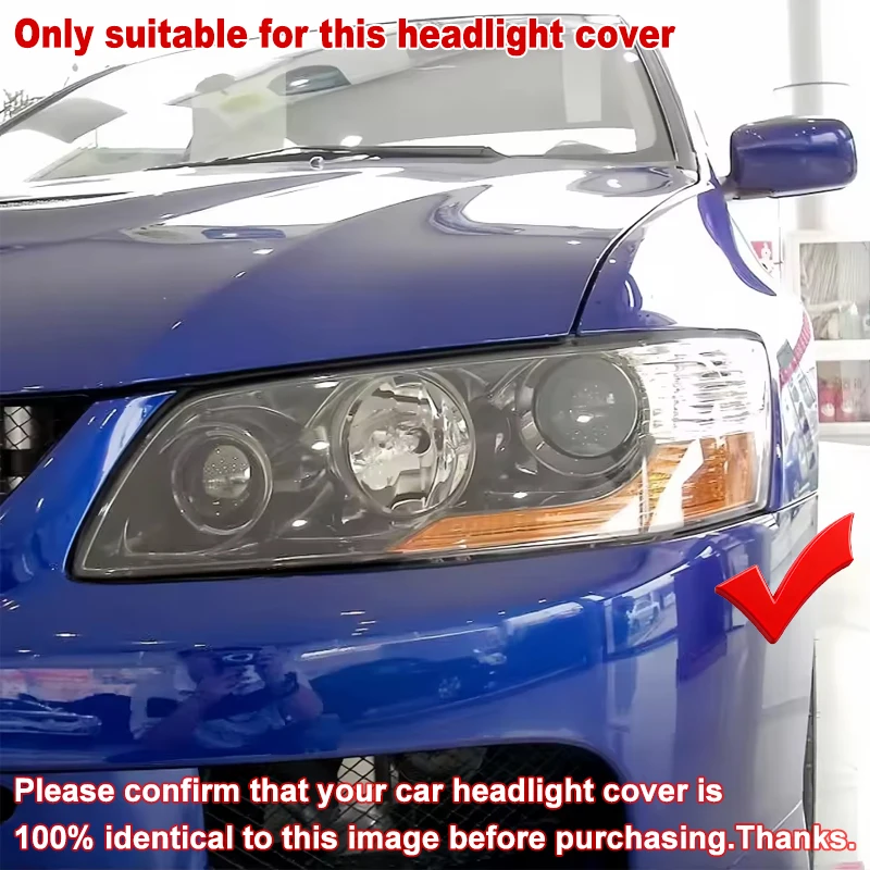 For Mitsubishi Evolution EVO 9 Generations IX CT9A 2004 2005 2006 Front Headlight Lens Covers Headlamp Shell Clear Lampshade