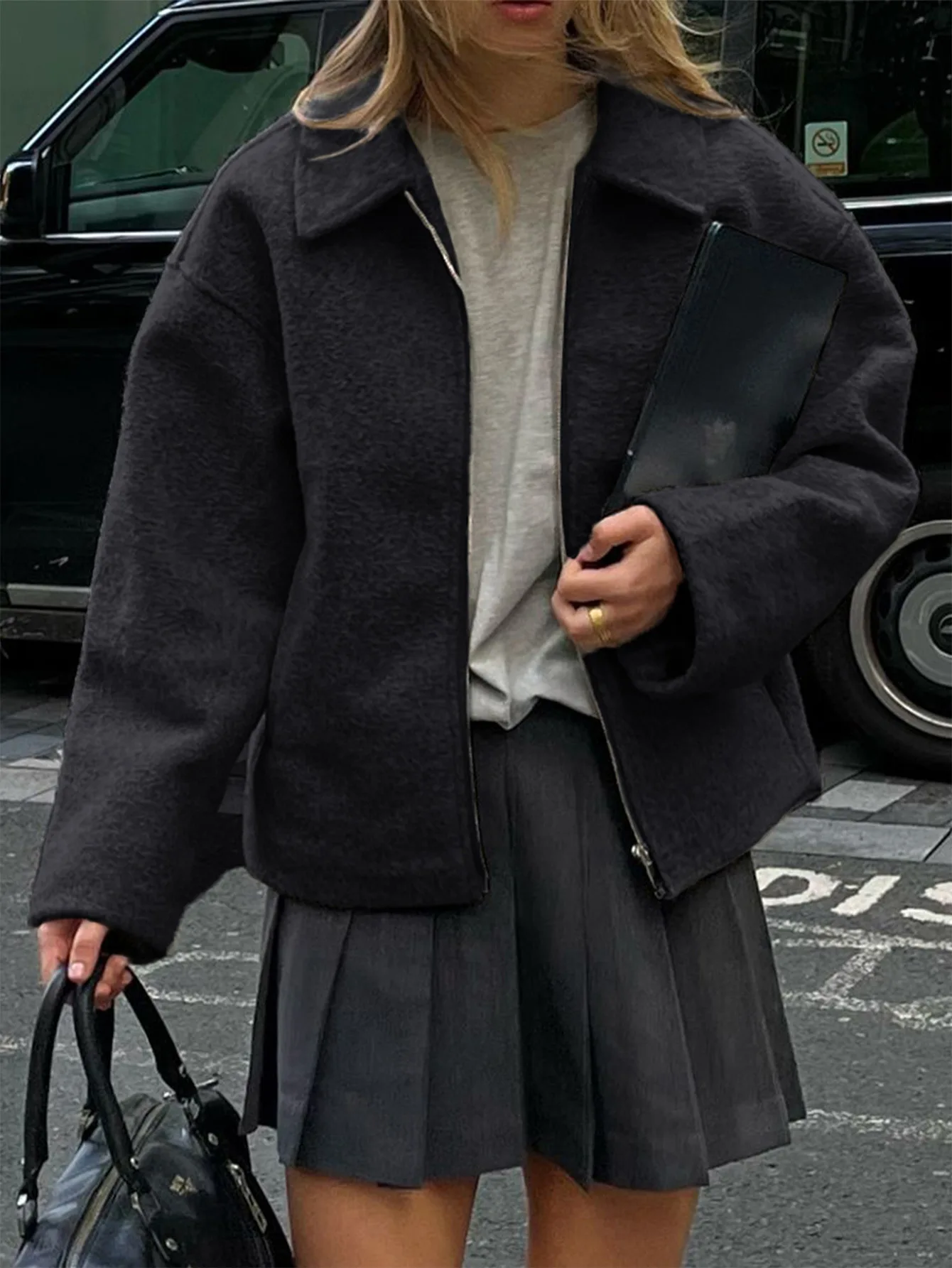 

New Autumn/Winter Fashion Casual Long Sleeve Turn-down Collar Zipper Solid Color Slim Fit Jacket,4 Colors