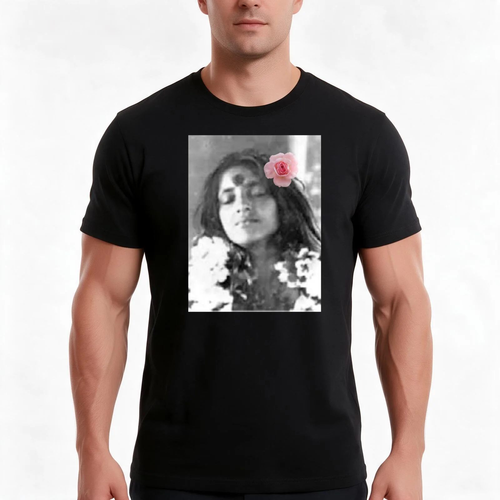 With earnestness love and goodwill -Anandamayi Ma T-Shirt Summer Casual Cotton Tee Oversized Streetwear Tops 100% Cotton