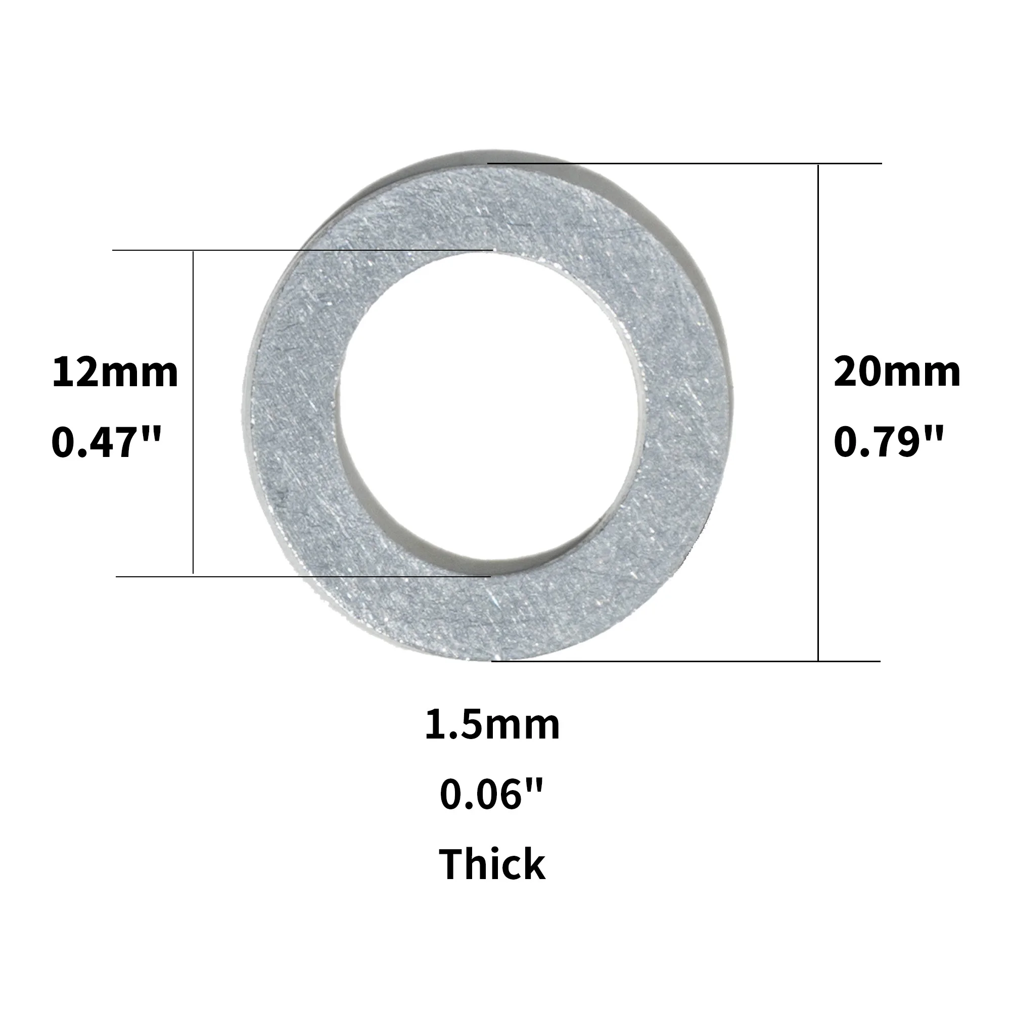 12mm Aluminum Oil Drain Plug Crush Washer Set Non-Slip for Lasting Sealing Car Exterior Accessories for Oil Change Compatible