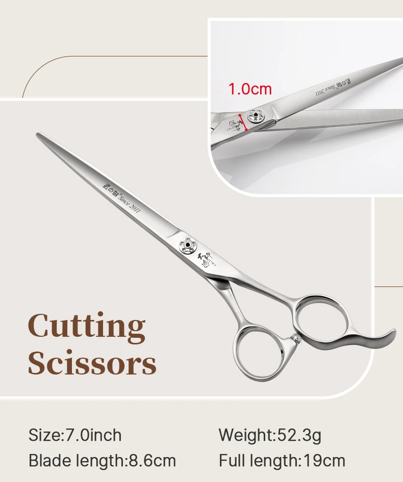 Fenice Slim Narrow Dog Grooming Scissors Set Straight/Curved/Thinner/Chunker Shears Schere Spezialisiert für KR- und JP Groomers – Detail 4