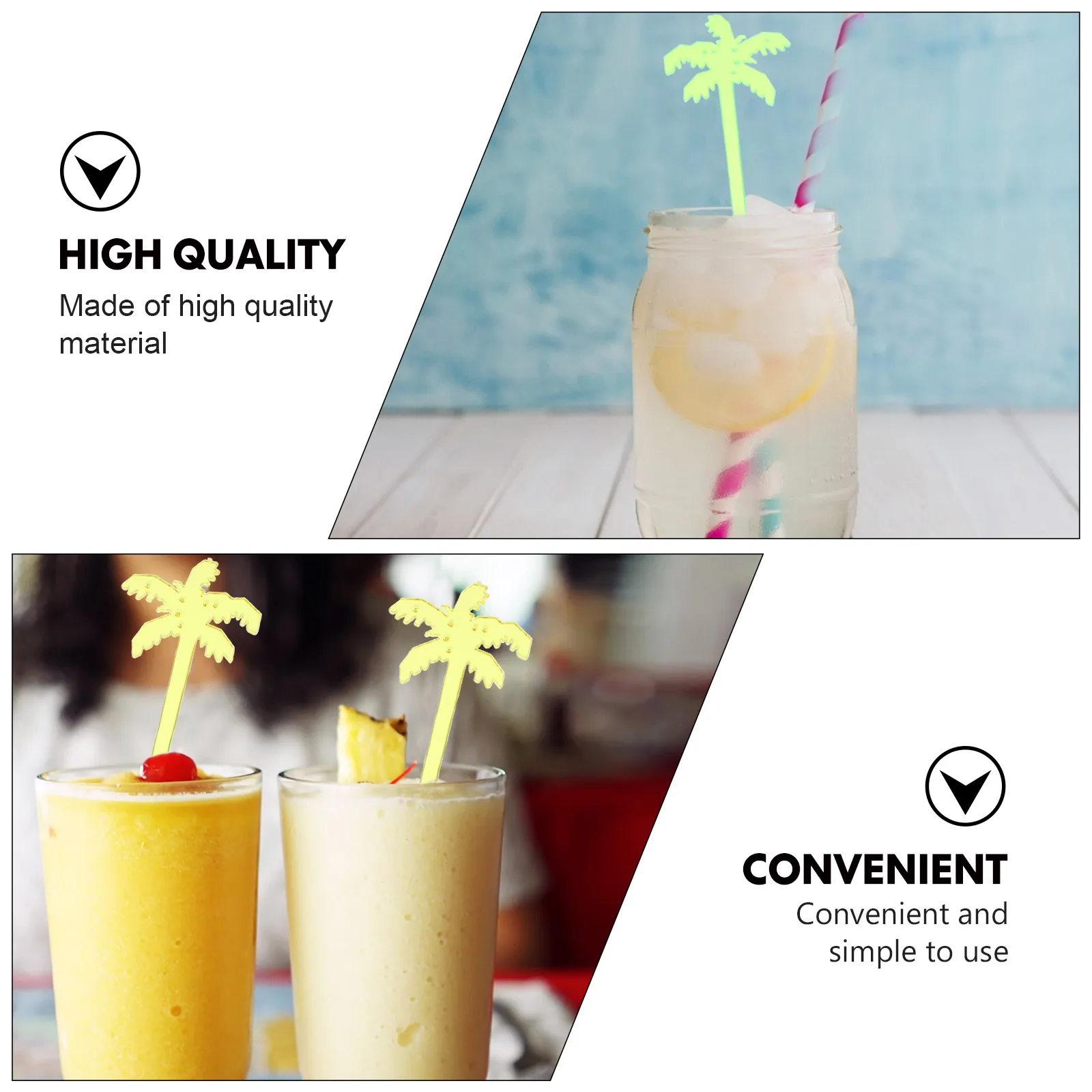 

Plastic Coconut Swizzle Sticks Cocktail Drink Stirrers Long Bar Supplies H Bar Supplies Party Swizzle Sticks Tools