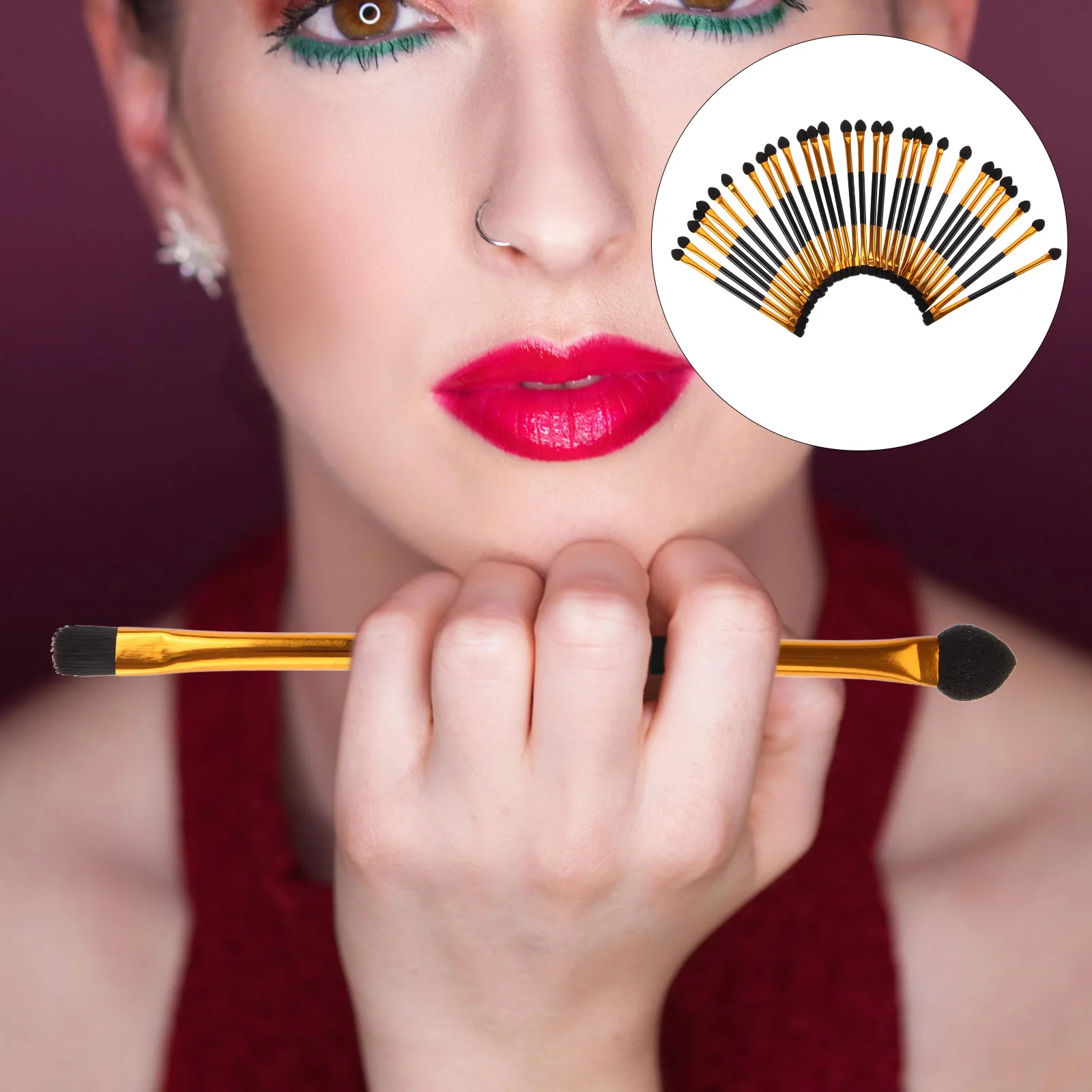

30pcs Eyeshadow Women Eyeshadow Brush Premium Plastic Handle Soft Bristles Makeup Set Cosmetics Eye