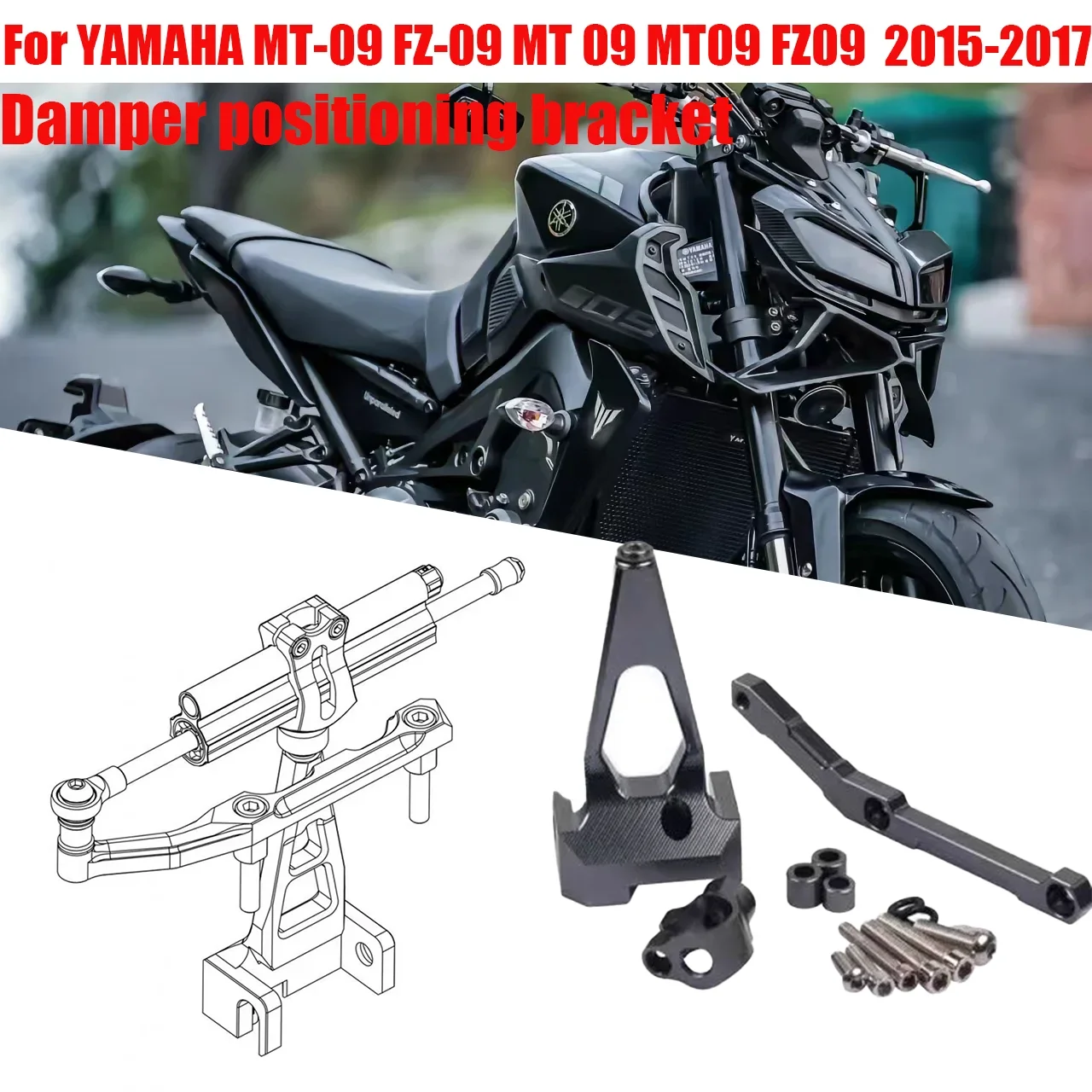 

Motorcycle Stabilizer Steering Damper with Mounting Bracket For Yamaha MT-09 Tracer MT 09 Tracer MT09 Tracer 2015 2016 2017