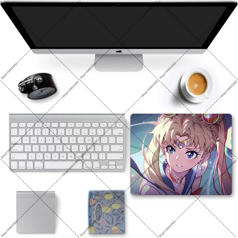 Sailor Moon Kawaii Mouse Pad Small Desk Pad Mouse Pad Wrist Protector Cute Decorations E-Sports Mousepad Birthday Party Gifts view 3